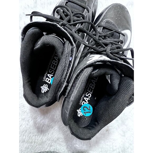 Nike Huarache Pro Mid Baseball Cleats Black & White Size 12 - Picture 9 of 11